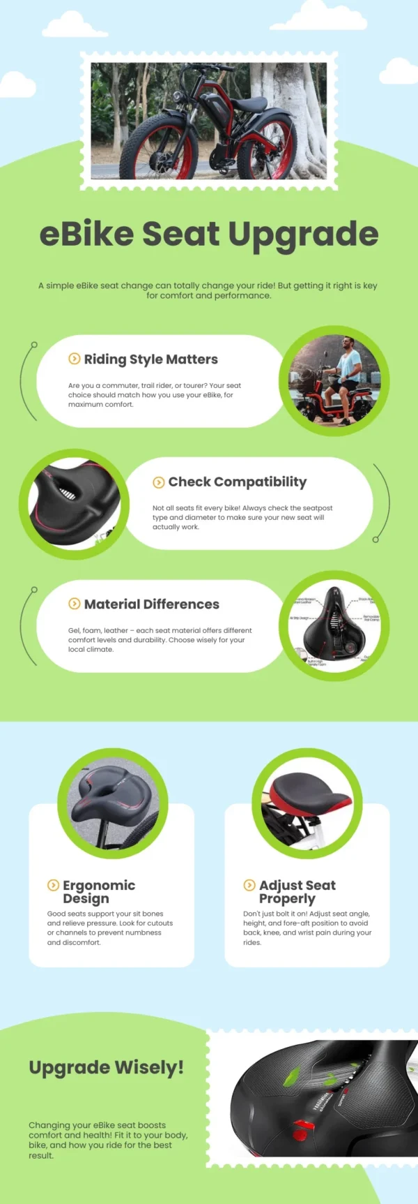 Best eBike Seats for Comfort & Performance in 2025: Buyer's Guide