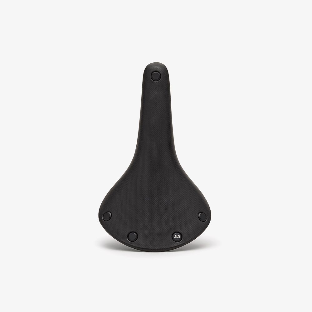 Comfortable Bike Seat: Custom Design, Leather, Red Stitching
